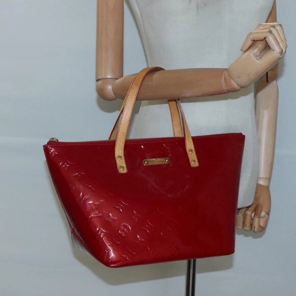 LOUIS VUITTON Monogram Vernis Bellevue PM Bag Pomme D'amour M93583 Auth 121048 - Picture 14 of 16